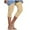 Beige, variant on JURANMO Women's Capri Leggings Solid Color Cropped Bottoms Casual Strethy Slim Fit Yoga Pants Comfy Lounge Wear Deal of the Day Beige XXL