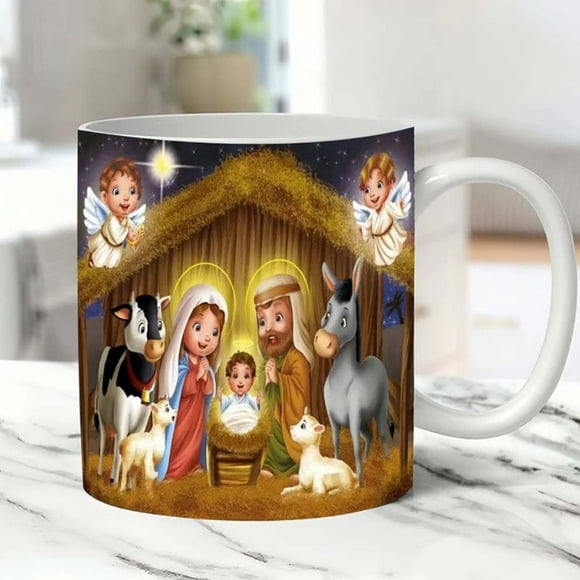 Print Mug Ceramic Mug, Printed Coffee Cup, Commemorative Ceramic Cup Of Jesu Birth