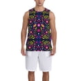 thumbnail image 6 of Rocae Colorful Mexican for Men's Basketball Jersey Lightweight and Breathable Athletic Tank Top,Quick-Drying Sports Jersey 4X-Large, 6 of 9