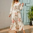 thumbnail image 5 of Hvot&aat Women's Fall Long Sleeve Dress Boho Floral Flowy Dresses Casual Tea Party Wedding Vacation Dress, 5 of 7