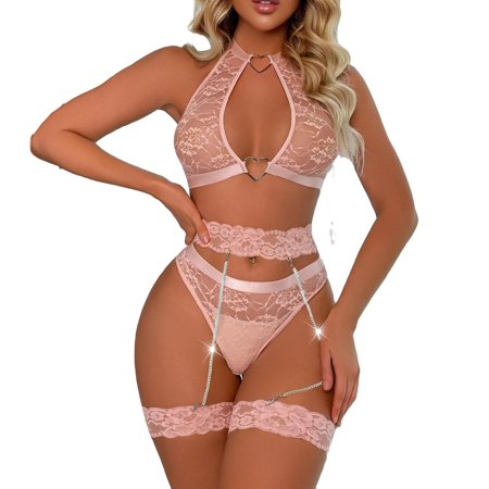 

Women Plain Sexy Sets Dusty Pink Sexy Lingerie M