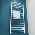 thumbnail image 5 of ANZZI Elgon 14-Bar Carbon Steel Wall Mounted Electric Towel Warmer Rack in White, 5 of 9