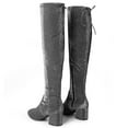 thumbnail image 2 of JORYA Women's Over the Knee Boots Block Heel Sliver Boots, 2 of 6