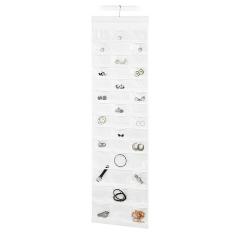 Whitmor White 84 Pocket Hanging Jewelry