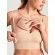 thumbnail image 4 of Sostén MOMANDA sin aros de canalé con escote en V para maternidad beige talla grande, 4 of 6