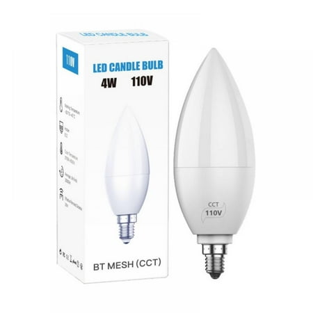 Smart LED Bulb E12 E14 Candlestick Bulb WiFi Color Changing LED Bulb, Dimmable Ceiling Fan Light Equivalent To 40W, Smart Chandelier Lighting,For Alexa Google Home Decoration