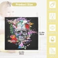 thumbnail image 2 of Vintage Skull Floral Baby Muslin Washcloths Soft Absorbent Face Towel, 3 PCS Spring Colorful Flowers Burp Cloths Cotton Bath Wipes Infant Wash Cloth for Newborn Boys Girls 12"x12", 2 of 7