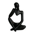 thumbnail image 1 of GROWTH TANK Modern Thinker Figurine Candle Holder Sculpture Handmade Candlestick Centerpiece Black, 1 of 9
