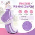 thumbnail image 4 of EALLCO Womens Quarter Socks 8 Pairs Athletic Performance Cushioned Running Workout Ankle Socks for Women, 4 of 9