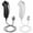 Black+White, variant on LUXMO 2 Packs Wii Nunchuck Controller, Nunchuck Replacement Controllers Joystick Gamepad for Wii Wii U Console