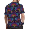 thumbnail image 2 of Wukai Mandalas Dragonfly Print Men's Short-Sleeved Mesh T-Shirt,Quick-Dry Short Sleeve Workout T-Shirt-X-Large, 2 of 8