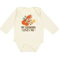 thumbnail image 3 of Inktastic Grandma Loves Me Woodland Fox Boys or Girls Long Sleeve Baby Bodysuit, 3 of 5
