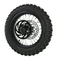 thumbnail image 1 of 80/100-12 Rear Wheel Rim, Rear Wheel Rim Tyre Assembly Rubber 6 Ply Tires Enhanced Grip 15mm Axle with Brake Rotor for Dirt Bike, 1 of 7