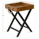 thumbnail image 2 of Kate and Laurel Bayville Farmhouse Wood Tray Table, 17 x 17 x 24, Rustic Brown and Black, Decorative Modern Tray Table with Deep Removable Tray for Serving, Display, and Storage, 2 of 9