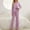 Purple, variant on Leesechin Women's Lapel Pajamas Two Piece Plus Size Long Sleeve Household Sets