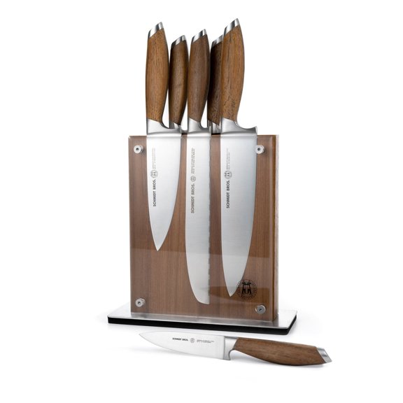 Schmidt Brothers® Cutlery Bonded Teak, 7-Piece Knife Block Set