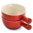 thumbnail image 5 of Crock Pot 2 Piece Stoneware 22oz Soup Bowl Set with Long Handle in Gradient Red, 5 of 7