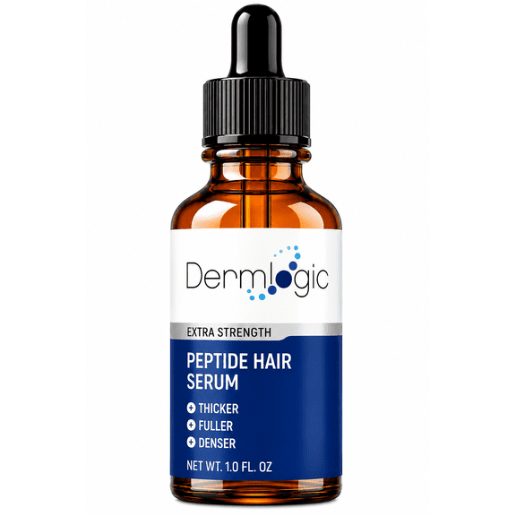 Dermlogic Hair Growth Serum for Women and Men, Peptide Scalp Serum for Thinning Hair and Fuller Hair