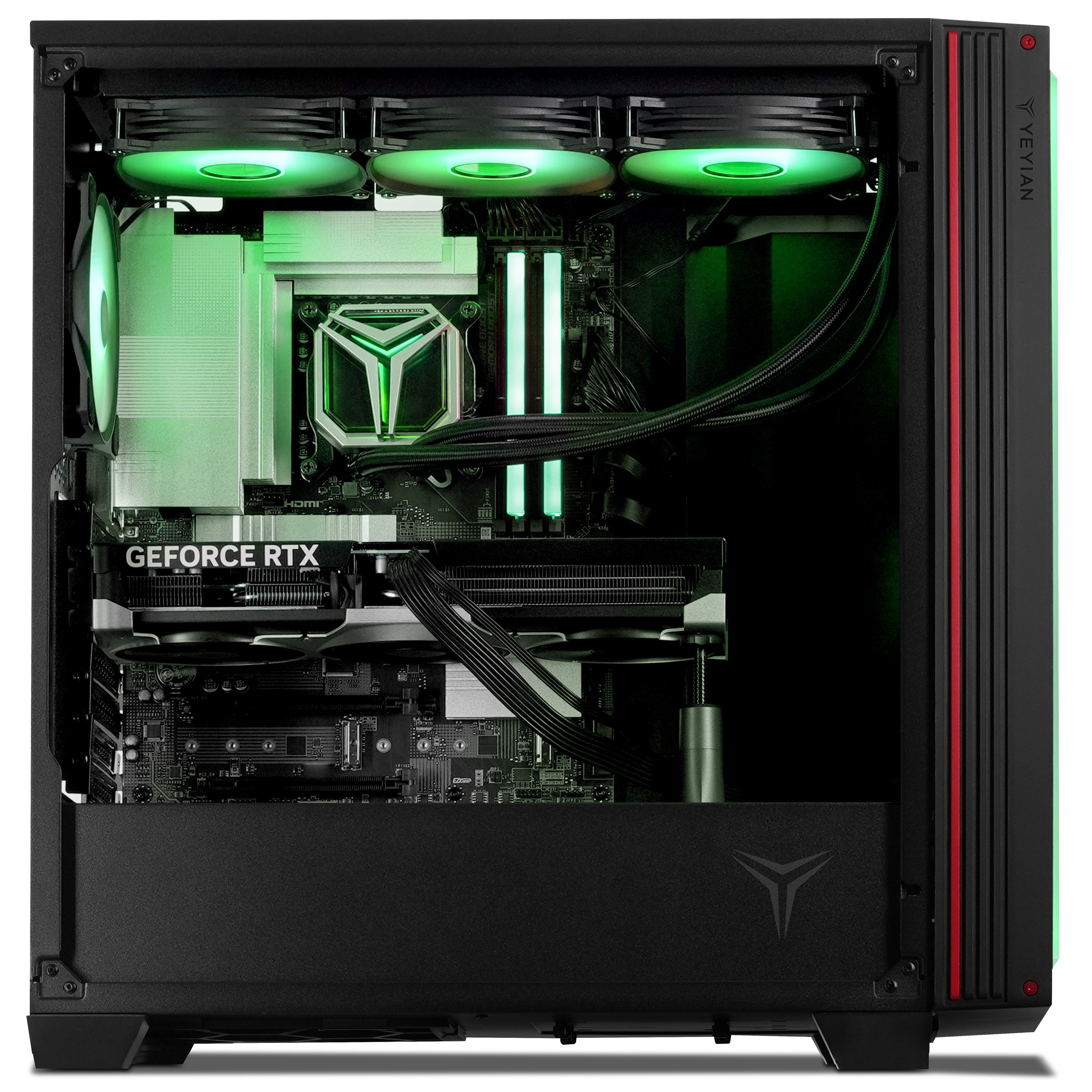 YEYIAN Gaming Desktop PC. AMD RYZEN 7 7800X3D, Nvidia GeForce RTX 5090 32GB VRAM GDDR7, 360mm AIO, 2TB NVMe, 32GB 6000MHz, 1000W PSU Windows 11 Home - YPA-MS780DC-5901N