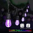thumbnail image 3 of Mlambert 48FT Outdoor Patio Lights Waterproof Dimmable with Remote, RGB Cafe LED String Light with 15 Shatterproof Bulbs for Bistro Party-Black 1 Pack, 3 of 9