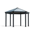 thumbnail image 2 of Palram - Canopia Roma 12' x 14' Polycarbonate/Aluminum Hexagon Gazebo - Gray/Bronze, 2 of 11