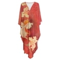 thumbnail image 6 of XYZCANDO Kaftan Dresses Plus Size Swimsuit Coverup Summer Bathing Suit Caftan Loungewear Beach Dress Art Flowers Bikini Cover Up Oversized Beach Robe Hawaiian Dresses Flowy Resort Wear, 6 of 7