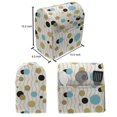 thumbnail image 4 of Abstract Stand Mixer Cover, Trippy Geometric Circles Dotted Yellow Rounds on Zig Zag Lines Background Art Print, Kitchen Appliance Organizer Bag Cover with Pockets, 5 Quarts, Aqua, by Ambesonne, 4 of 4