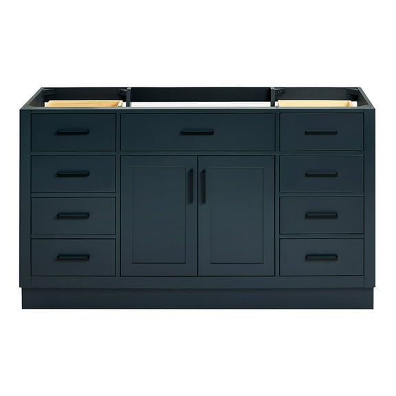 Ariel Hepburn 60 In. Single Sink Base Cabinet In Midnight Blue