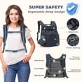 thumbnail image 4 of Pet Carrier Backpack For Dogs And Cats - Breathable Adjustable Front Pet Backpack With Shoulder Straps, Safe Front - Facing Design - Daily Use, Outdoor Adventures, Travel, Navy, 4 of 6