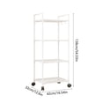 thumbnail image 3 of Kitchen Trolley Storage Rack 54 Inch, Multi Layer Plastic Floor Standing, 360 Degree Silent Wheel Movable, Waterproof Bathroom Laundry Office, Easy Assembly Compact Space Saver, 3 of 6