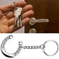 thumbnail image 2 of UNTERING Elegant Stylish Silver Horseshoe Keychain Sturdy Alloy Textures Horse Snaffle Bit Keyring Accessory for Equestrians, 2 of 8