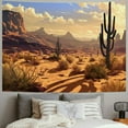 thumbnail image 2 of Chilfamy  Desert Scenery Tapestry, Western Desert Mountain tapestry, Desert Landscape Tapestry, Vintage Boho Room Decor Tapestry  50x40inch, 2 of 6
