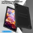 thumbnail image 3 of Fesign case for DOOGEE T10 Plus,UMIDIGI A13 10.5",TECLAST T40HD T40Air 10.4" Hybrid Shockproof Protective Kids Firendly Case with Hard Shell Built in Kickstand Shoulder Strap (Black/Black), 3 of 9