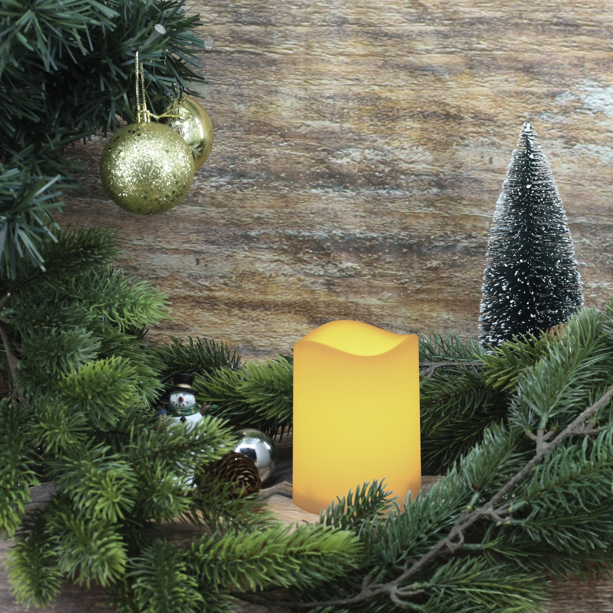 Holiday Time - Brandclub - Holiday Time 3x4 inch Plastic Flameless
