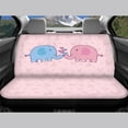 thumbnail image 3 of Uourmeti Love Elephant Non-Slip Replacement Seat Protectors Set of 2 Waterproof All Weather Car Back Seat Cover for Auto Car Interior, 3 of 4