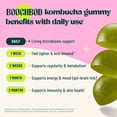thumbnail image 3 of BoochBod - Probiotic Kombucha Gummy - Prebiotics, Probiotics, Postbiotics, Fiber Supplement, Slippery Elm, Dandelion Root, for Bloating, Gut Health - For Women and Men - Lemon Lime, 3 of 7