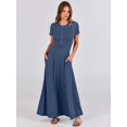 thumbnail image 2 of Vestido largo ANRABESS casual de verano de manga corta para mujer, 2 of 8