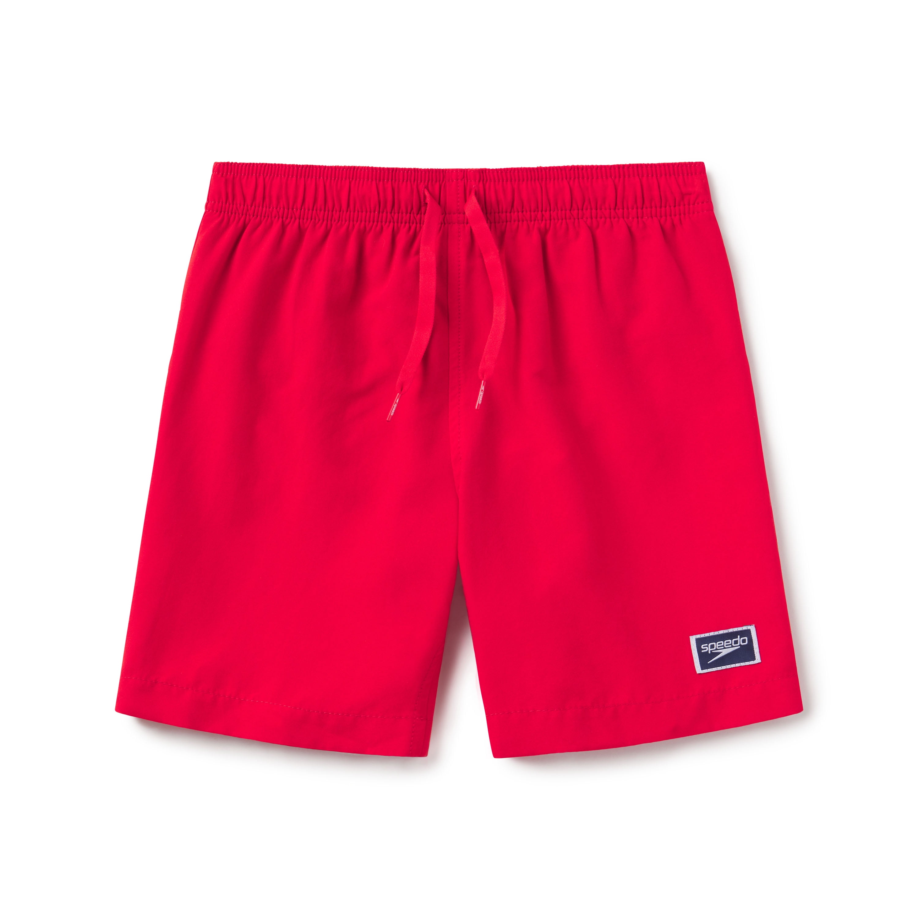 Speedo Maillot de Bain Garçon Protection UV Short Mi-Long Uni - Rouge Risque Élevé, Taille : m