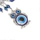 thumbnail image 1 of 2pcs Blue Eye Owl Ornament Good Luck Attract Wealth Fashionable Car Mirror Decor Hanging for Wall Bed Posts Window, 1 of 3