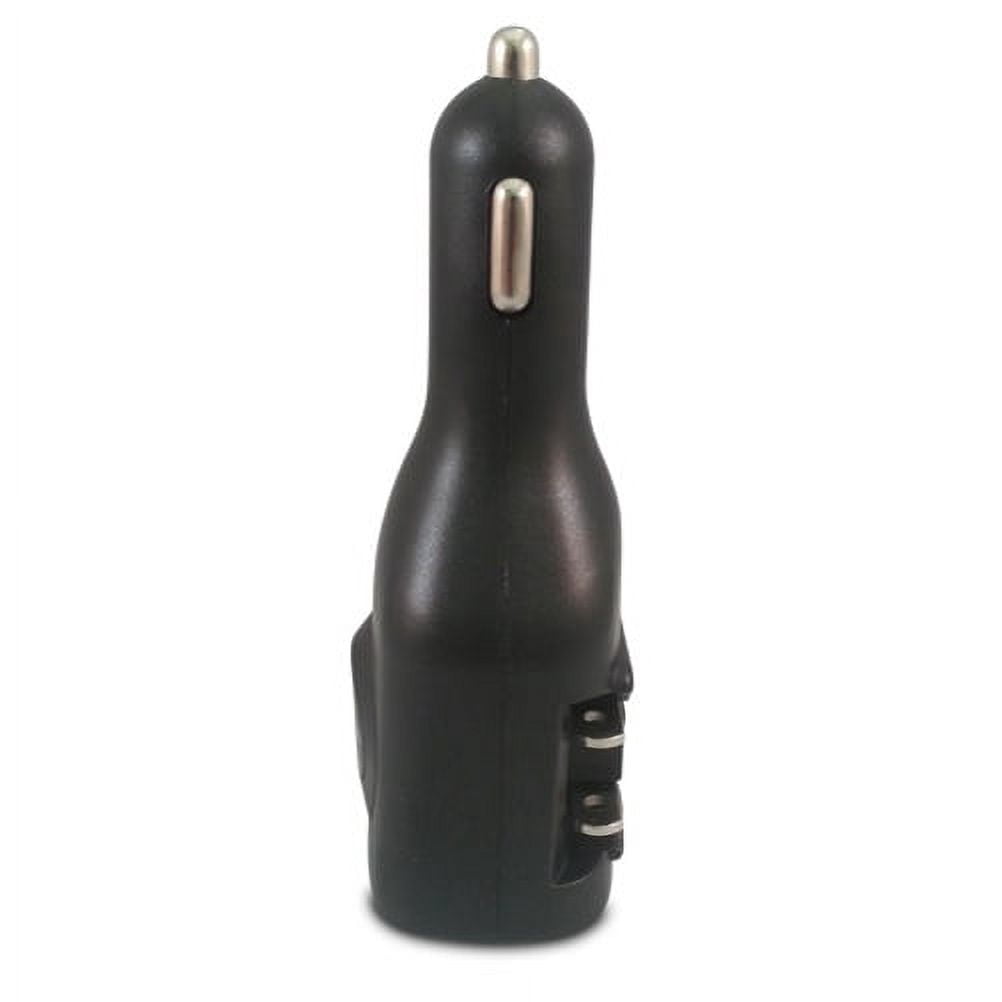 Type-C Retractable USB Cable w 2-in-1 2-Port USB Car Home Charger J2P for Samsung Galaxy A9 A50 A20 A10e - Sonim XP8 XP3 - Sony Xperia XZs XZ3 XZ1 XA1 L1 - Xiaomi Mi Mix 2 9