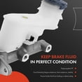 thumbnail image 3 of A-Premium Brake Master Cylinder with Reservoir and Cap Compatible with Acura and Honda Vehicles - For Accord 2005-2007, TL 2005-2008 - Replaces M630422, 133242, 46100SDBA11, 3 of 8
