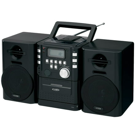 Jensen Hi-Fi Audio Stereo Cd Player & Tape Cassette Sound System With Digital FM Radio Tuner Plus 6ft Aux Cable to Connect Any Ipod, Iphone or Mp3 Digital Audio (Best Fm Tuner App For Iphone)