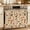 Beige, variant on Oven Skirt Curtain for Kitchen 24x32 Inch, Fall Thanksgiving Oven Curtain with 8 Ribbon Ties & Ruffle Trim, Stove Skirt Curtain Dishwasher for Cabinets Over Sinks Maple Leaf Botanical Mushroom