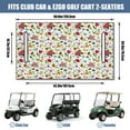 thumbnail image 3 of Bright Flowers Print Golf Cart Seat Cover 51"x31" Front Bench Towel Blanket for Most Golf Cart Models Easy Care Microfiber, 3 of 8