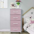 thumbnail image 2 of Sorbus 4 Drawer Bedside Nightstand Chest Tower Bedroom Dresser, Pastel Colors Pink, 2 of 5