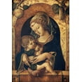 thumbnail image 2 of Crivelli, Carlo 24x32 Black Ornate Wood Framed with Double Matting Museum Art Print Titled - The Madonna and Child at a Marble Parapet, 2 of 4