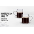 thumbnail image 4 of Bacimi Mini Tazas de Café Espresso Transparentes con Asas Blancas - Juego de 4 / 3 Oz / 90 ML - Vidrio de Borosilicato de 3 Mm - Apto para Lavavajillas y Microondas, 4 of 7