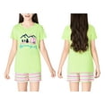 thumbnail image 2 of Beezizac Summer Pajamas for Girls – Lime Green & Camping PJS Ultra Soft Jammies Set Size 12, 2 of 7