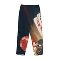 thumbnail image 3 of Lsque Casino Poker Chips Print Women's Pajama Pants, Lounge Pant - Comfortable Home Wear,Elastic Waistband, Stylish Design-Large, 3 of 9