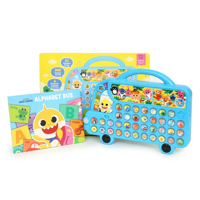 Panel de sonido Pinkfong Baby Shark ABC Alphabet Bus Toddler 1-3